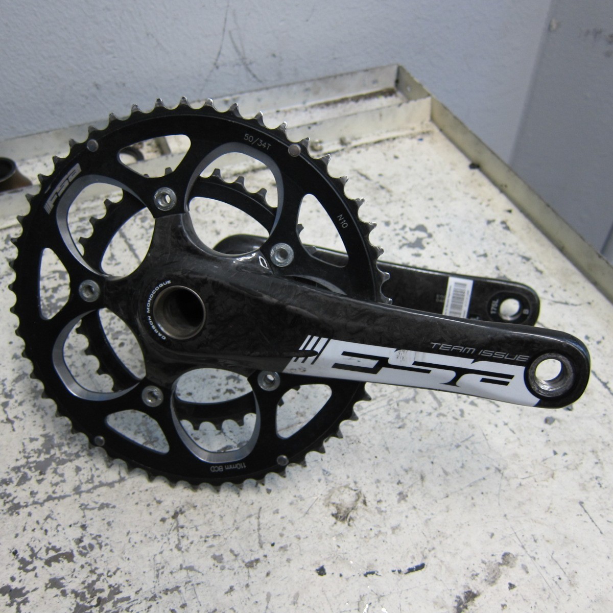 FSA Team Issue Carbon GXP 50/34 Crankset 10/11 Speed Road (Like SL-K Light)