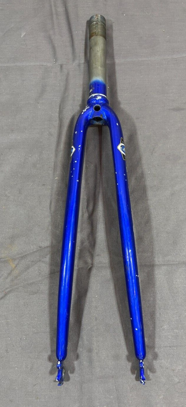 Vintage Fuji EVO 4130 CrMo 700C Road Fork Blue 135mm 1″ Threaded Steerer Tube