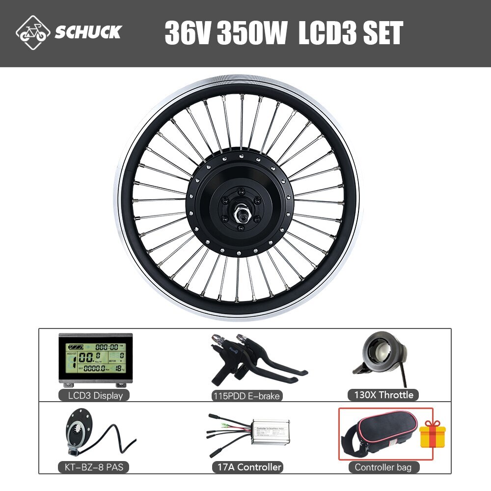 Electric Bike Motor Conversion Kit 36V 48V 350W Rear Rotate Wheel Motor Wheel