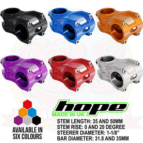 Hope AM Stem 1-1/8″ Steerer – All colors and options – Brand New