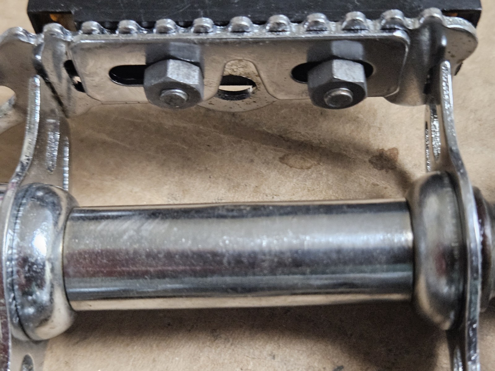 Vintage 70s Raleigh 501 Bike Pedals, set, 9/16″, steel, quill, Road Touring