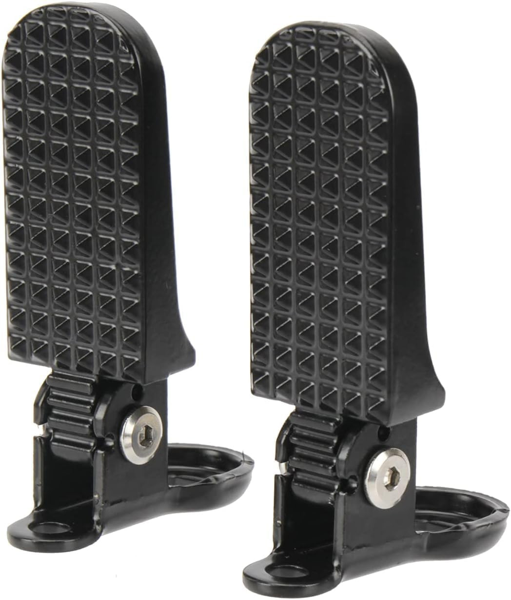 1 Pair Foldable Bike Rear Pedals, Quick Release Aluminum Foot Pegs, Non-Slip Foo