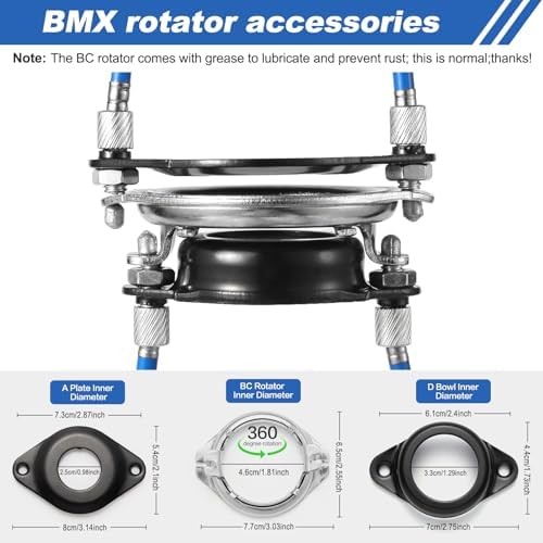 BMX Bike Gyro Brake Cables Kit – 1 Set Front + Rear (Upper + Lower) with Spinner
