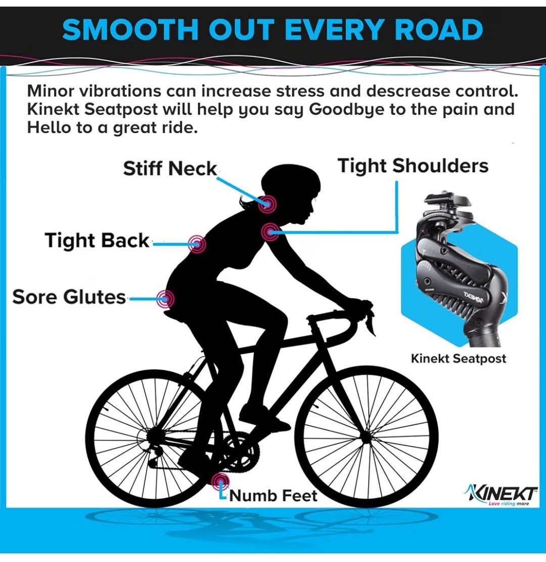 KINEKT Bike Suspension Seatpost, XR Lightweight Aluminum Alloy Seat Post for E-b