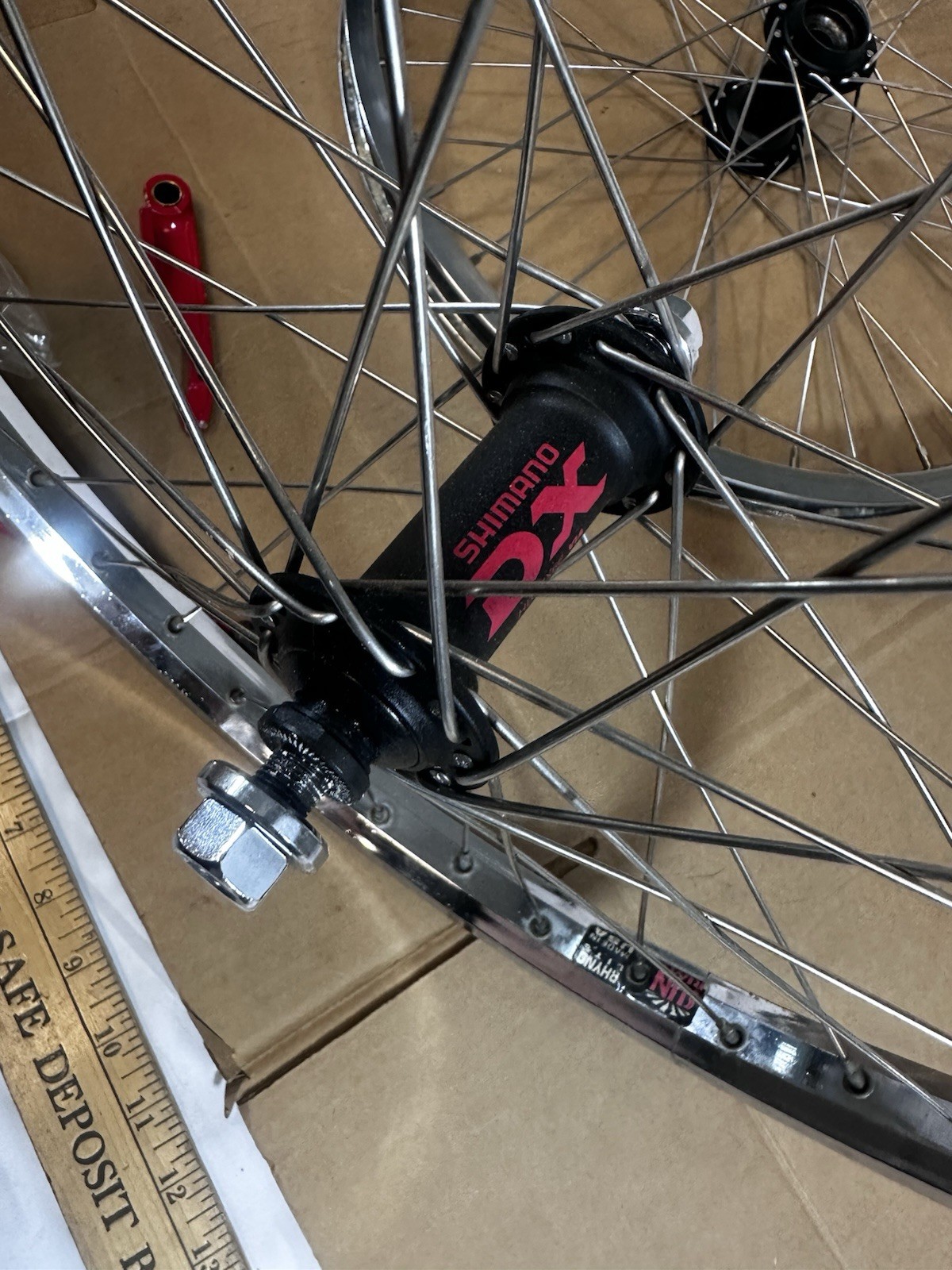 NOS Shimano DX FH-MX66 DX HB-MX66 BMX 20”36 Hole USA Sun Rim SHOW CHROME Wheels