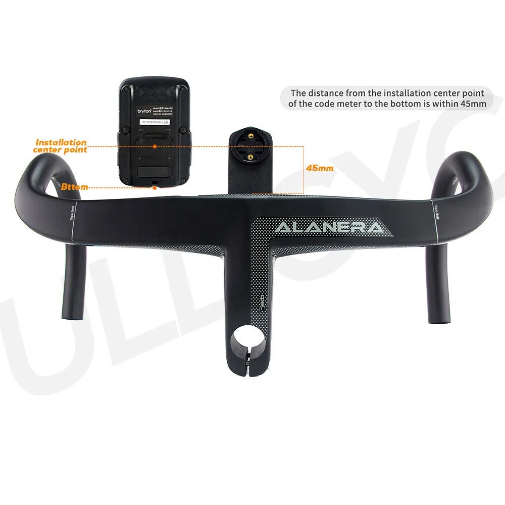 Carbon Road Integrated Handlebar 28.6mm Drop Handlebars with Computer Holder