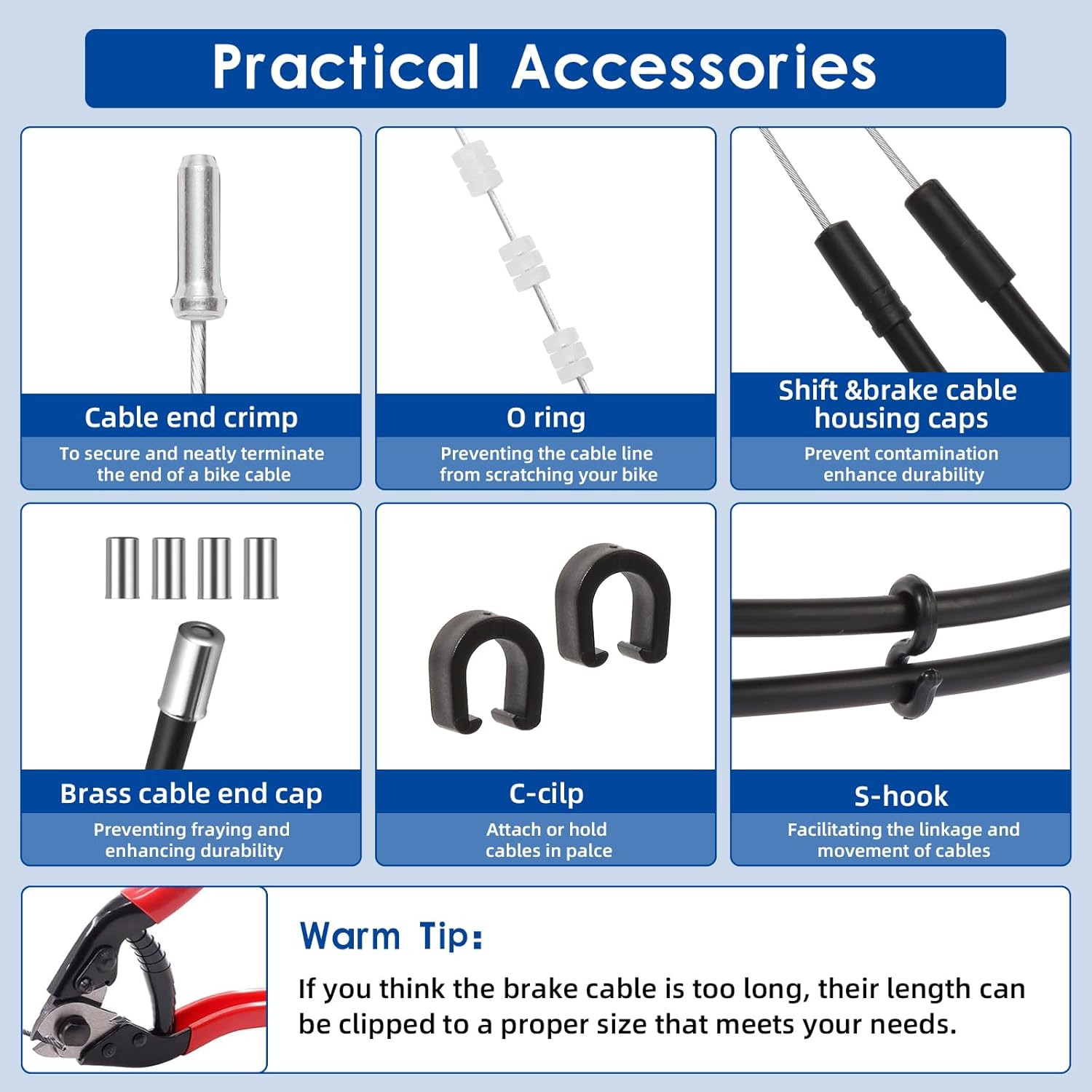 Universal Bike Brake Cable And Shift Derailleur Cable Bike Cable Housing Kit New