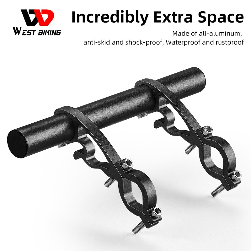 MTB Bike Handlebar Extender Bracket Extension Bicycle Headlight GPS Holder Mount