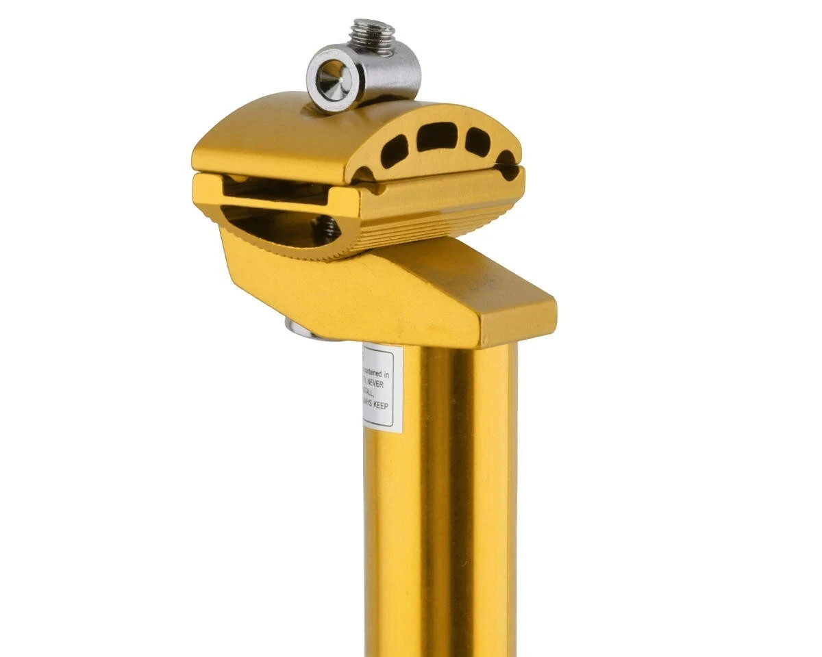 MCS Alloy Micro Adjust 25.4mm x 350mm Seat Post ALL GOLD