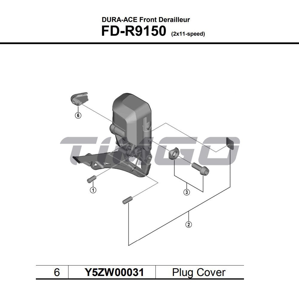 Shimano Front Derailleur Plug Cover Repair Part Y2K69801T Y5ZW00031 Y2JP06000