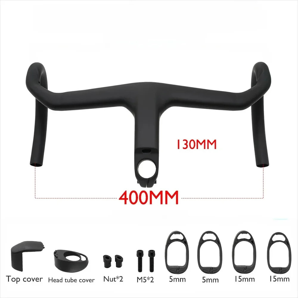 Carbon Fiber Aero Road Bike Integrated Handlebar with Stem Angle -7° Accessories