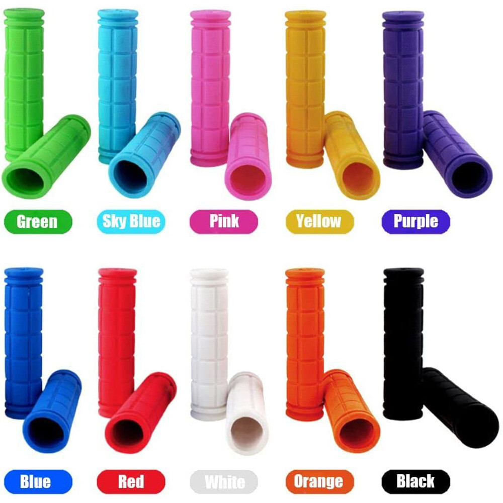 2 PC Mountain Bike Bicycle Cycling Handlebar Anti-Slip Soft Rubber Hand Grips