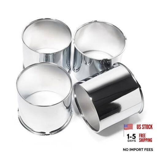 Pcs 5.15inch Trailer Wheel Center Caps Push 5.15″ OD 4.69″ H 4 4Pcs Chrome