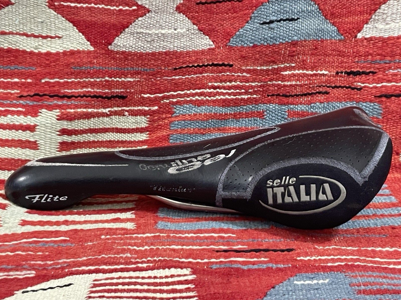 Selle Italia Genuine Gel Flite Titanium Road Bike Saddle Black Made Italy Used