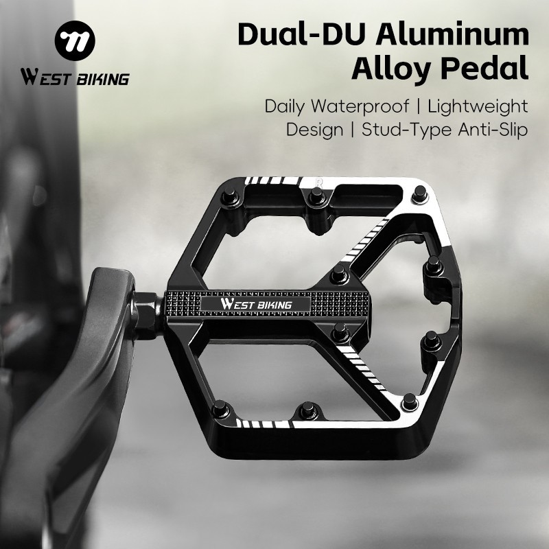 WEST BIKING Widened Cycling Pedals Ultralight DU Sealed Bearing Bicycle Pedals