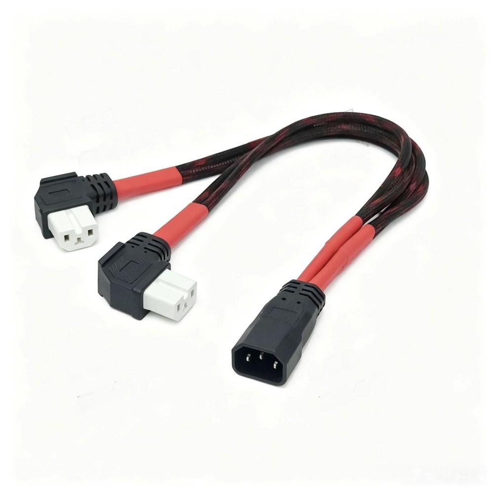 2 Way Power Splitter Cable 90 Deg Elbow Tinned Copper Conductors E-Bike