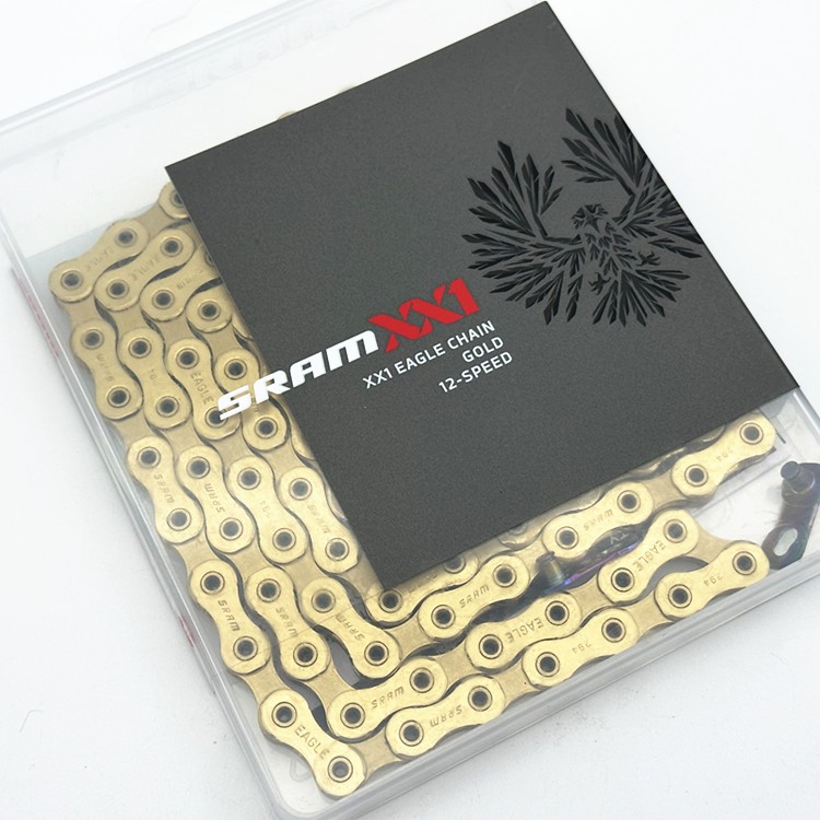 SRAM XX1 Eagle AXS Chain 12-Speed 126 Links Nickel Plated Gold CN-EAGL-XX1-A1