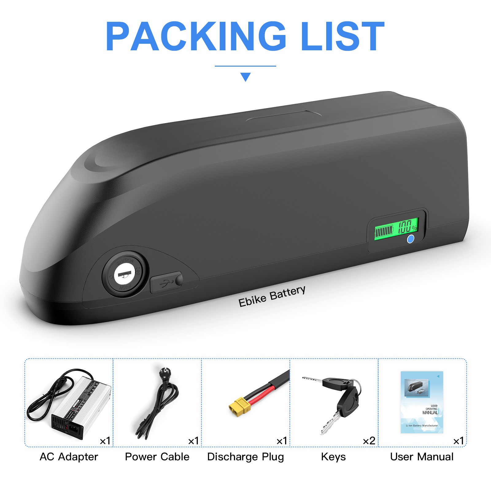 Samsung E-bike Battery 48V 20Ah Bicycle Lithium Battery For Bafang 0~2000W Motor