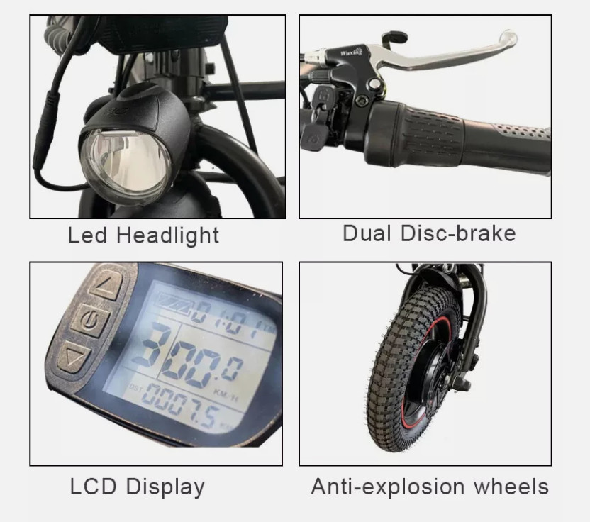 12 Inch Wheelchair Handcycle Attachment Electric Tractor 250/350/500W 8AH-17.5AH