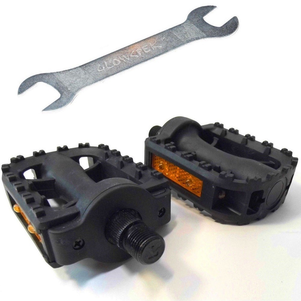 GlowSpek Premier Safety LED Flashing Bike Pedals Wrench Nine Sixteenth Axle