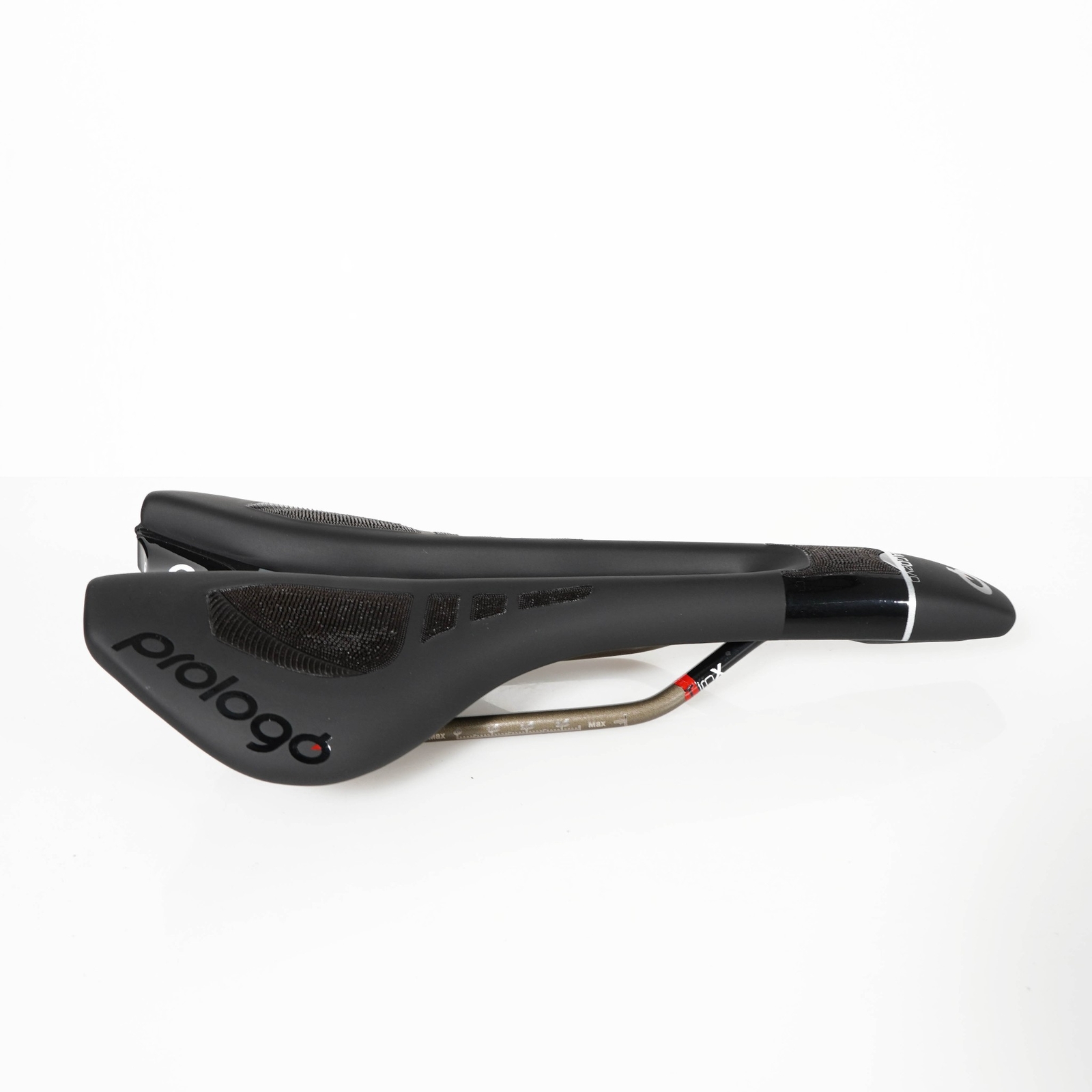 Prologo CPC Nago EVO Pas Saddle 278x141mm Ti-rox Rails Black Road Bike saddle
