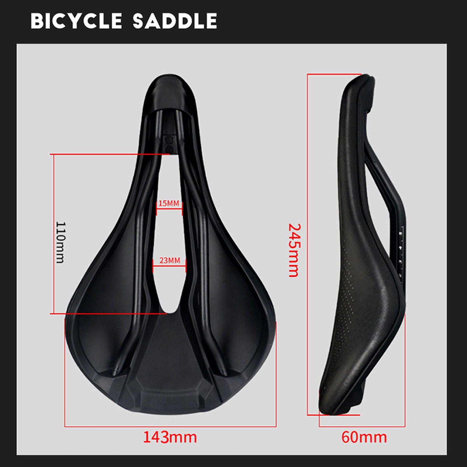 TOSEEK Bicycle Saddles Cushion Hollow Honeycomb Cycling Racing Road Bike Seats