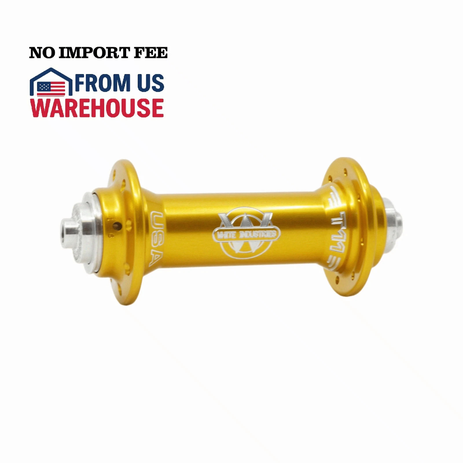 T11 Front Hub, Spoke Count 16, Color Gold, Axle Type QR x 100mm, Weight: 92g