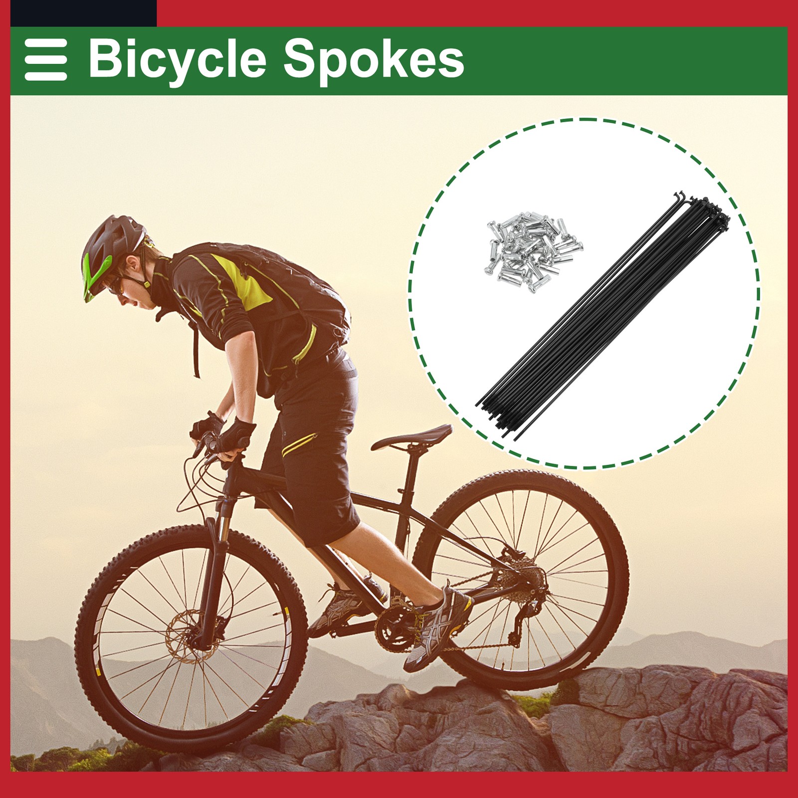 Universal 14G 210mm Length Bicycle Spokes Nipple Carbon Steel Black Pack of 1