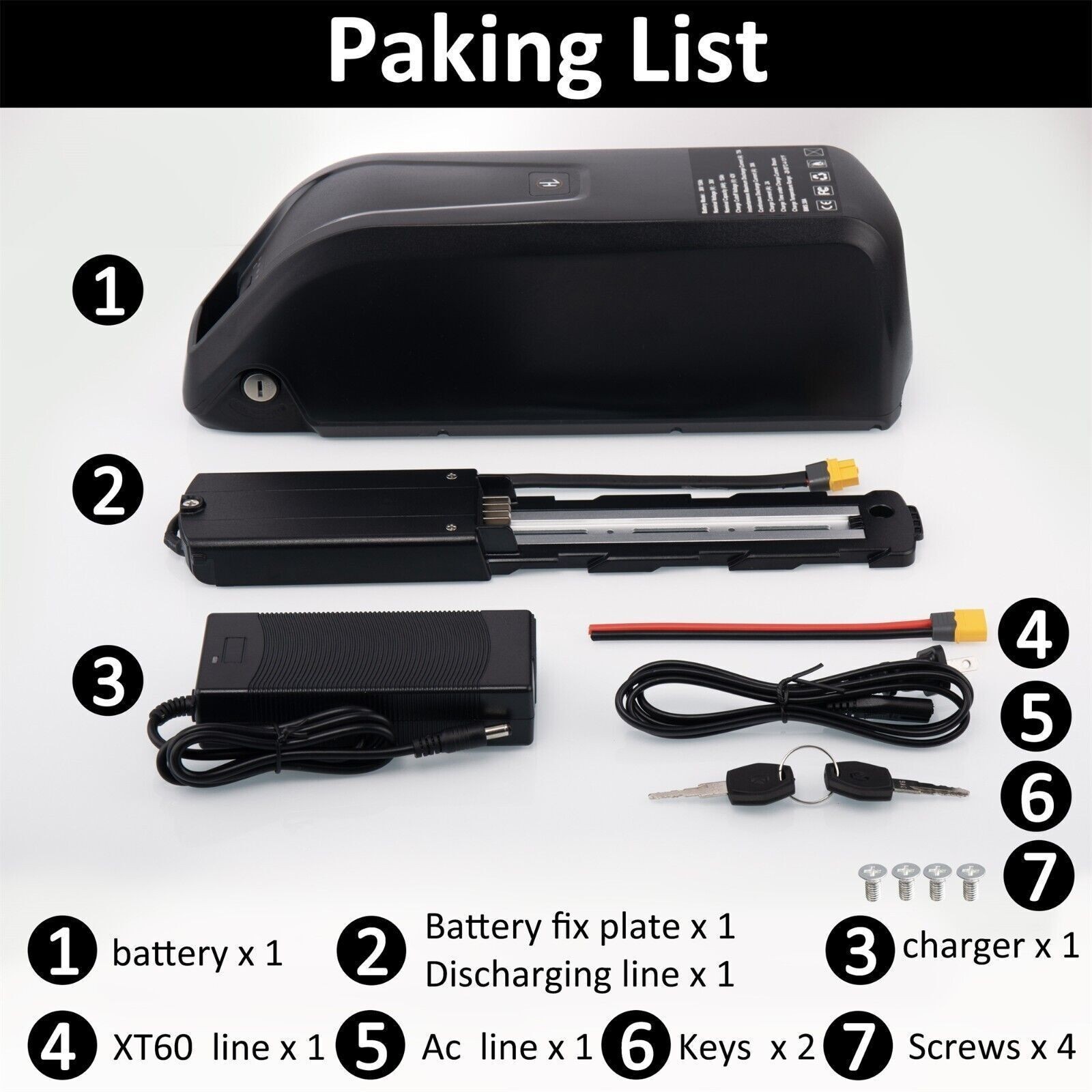48V 15Ah Hailong Battery for 200W-1500W Ebike Electric Bike Lithium Battery BMS