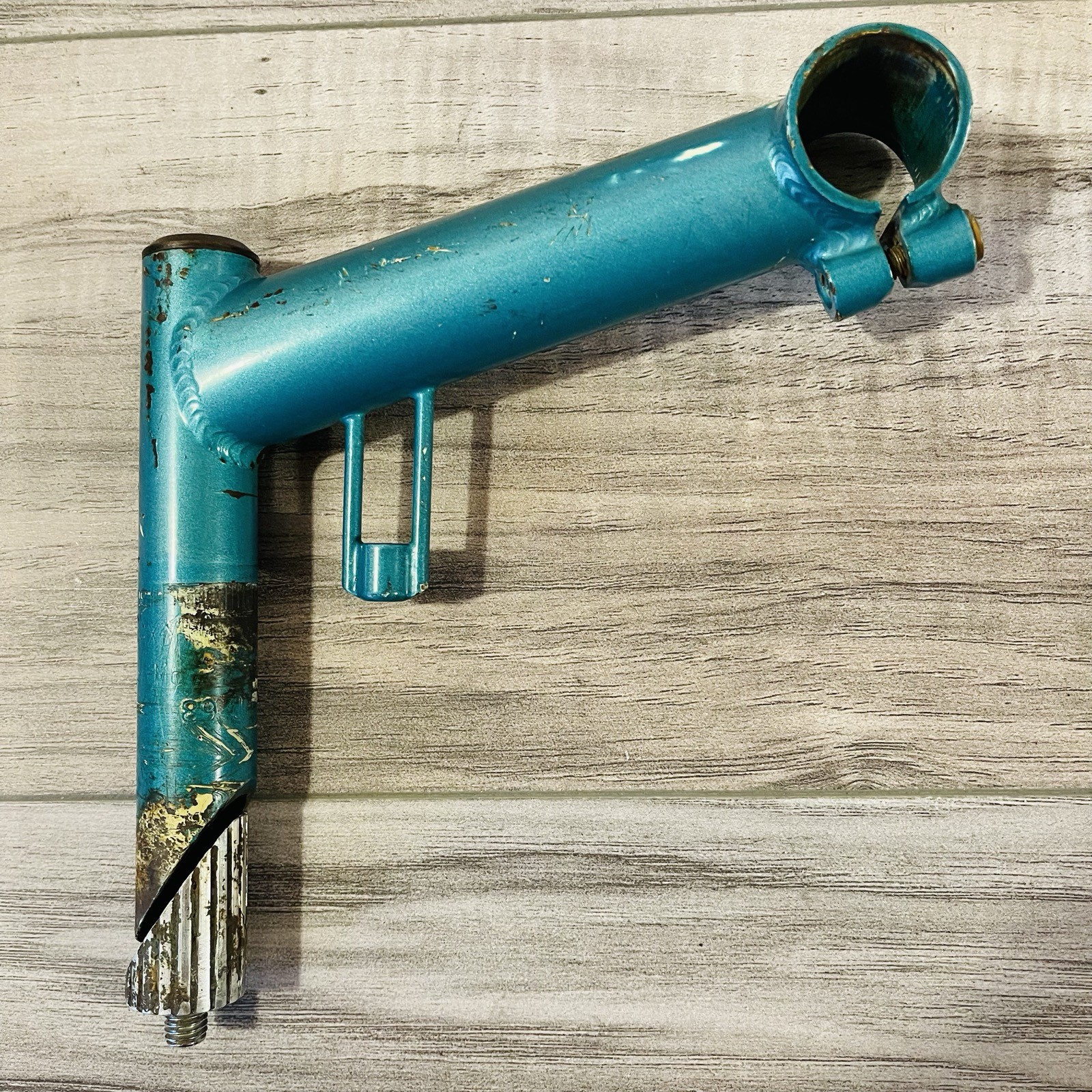 1989 Ritchey Force Quill MTB Stem 125 15 Degree 25.4 Cable Guide Hanger Teal
