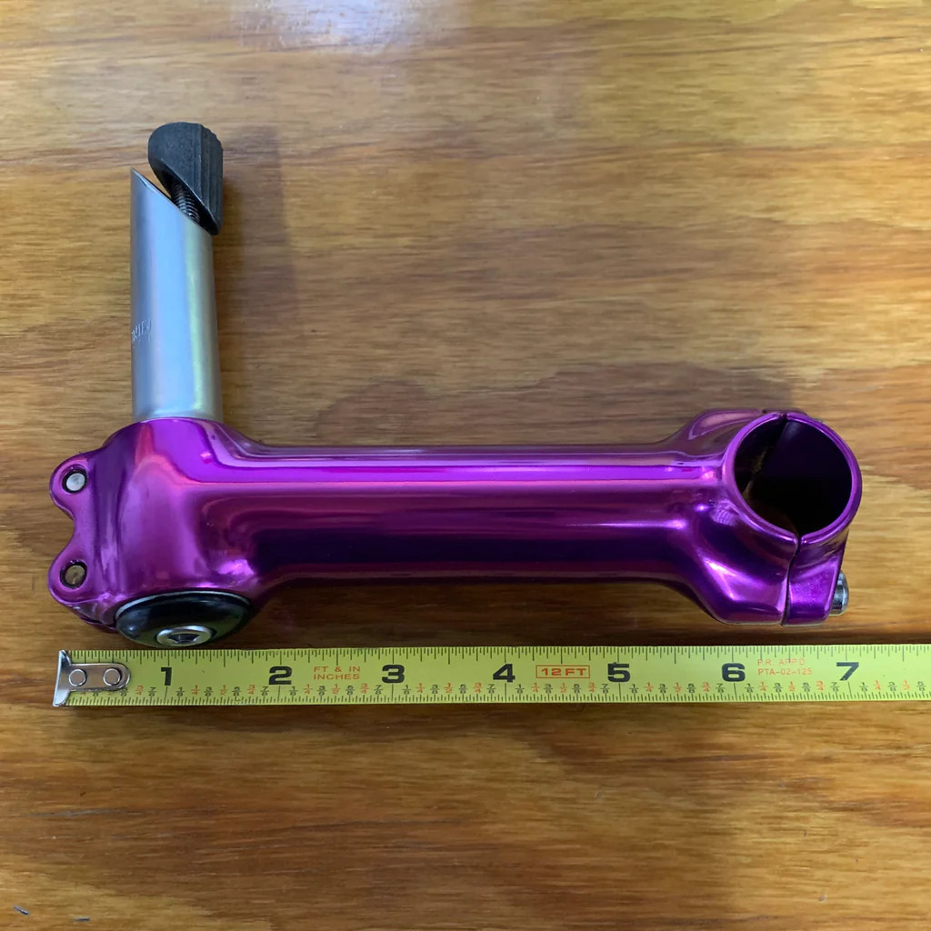 BICYCLE HANDLE BAR STEM FITS OLD SCHOOL MOUNTAIN BIKE 1990S PURPLE 21.1 NOS