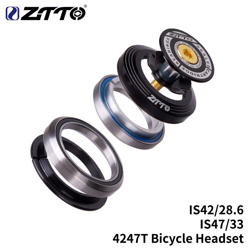 Bike Bearing Headset 42mm 47mm 1 1/8″-1 1/4″ 33mm Tapered Tube fork Headsets
