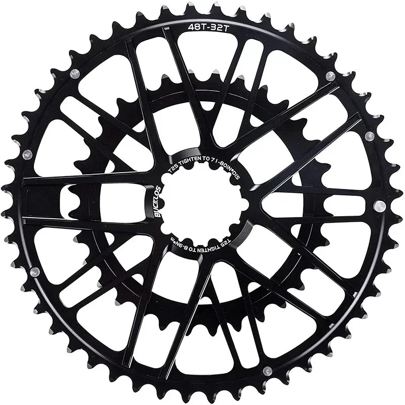 170/172.5mm Cranks Arm Road Gravel Bike Crankset 48-32T with Double Chainring BB