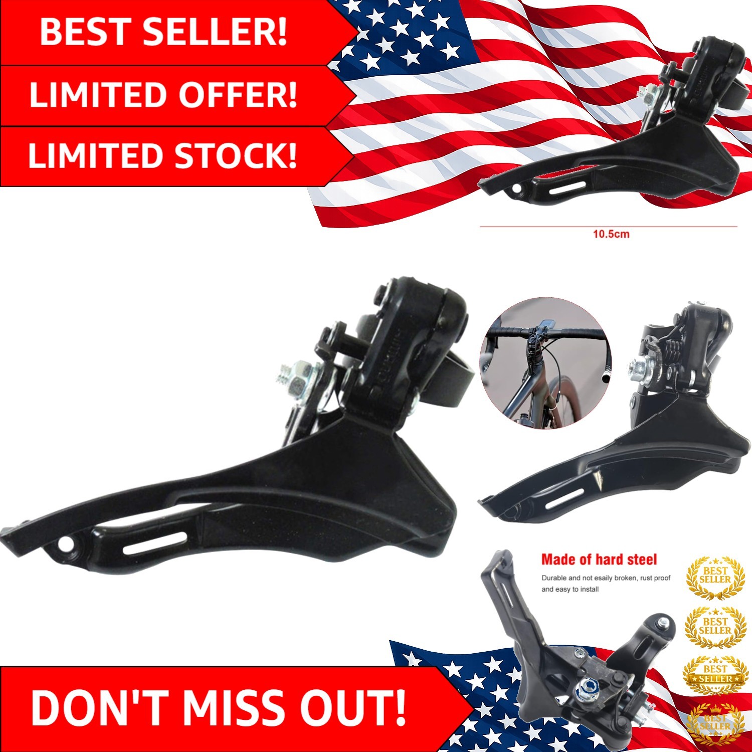 High-Performance Alloy Steel Front Derailleur: Quick Assembly & Reliability