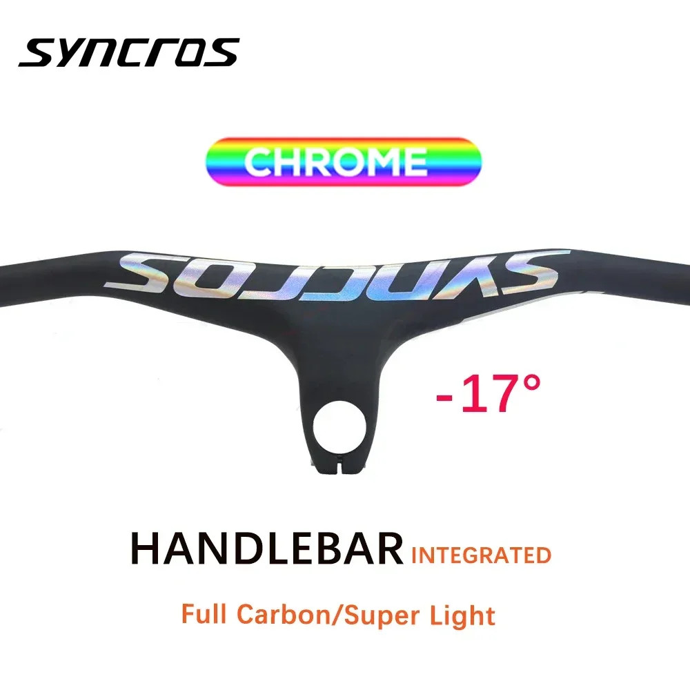 Bicycle Handlebar Integrated Carbon Mountain Bike with Stem -17Degree 70mm-110mm