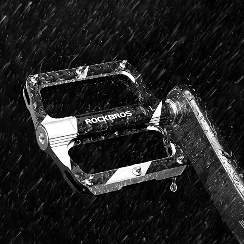 ROCKBROS Bicycle Pedals Alu 9/16″ Non-Slip Sealed Bearing Cycling Flat Pedals US