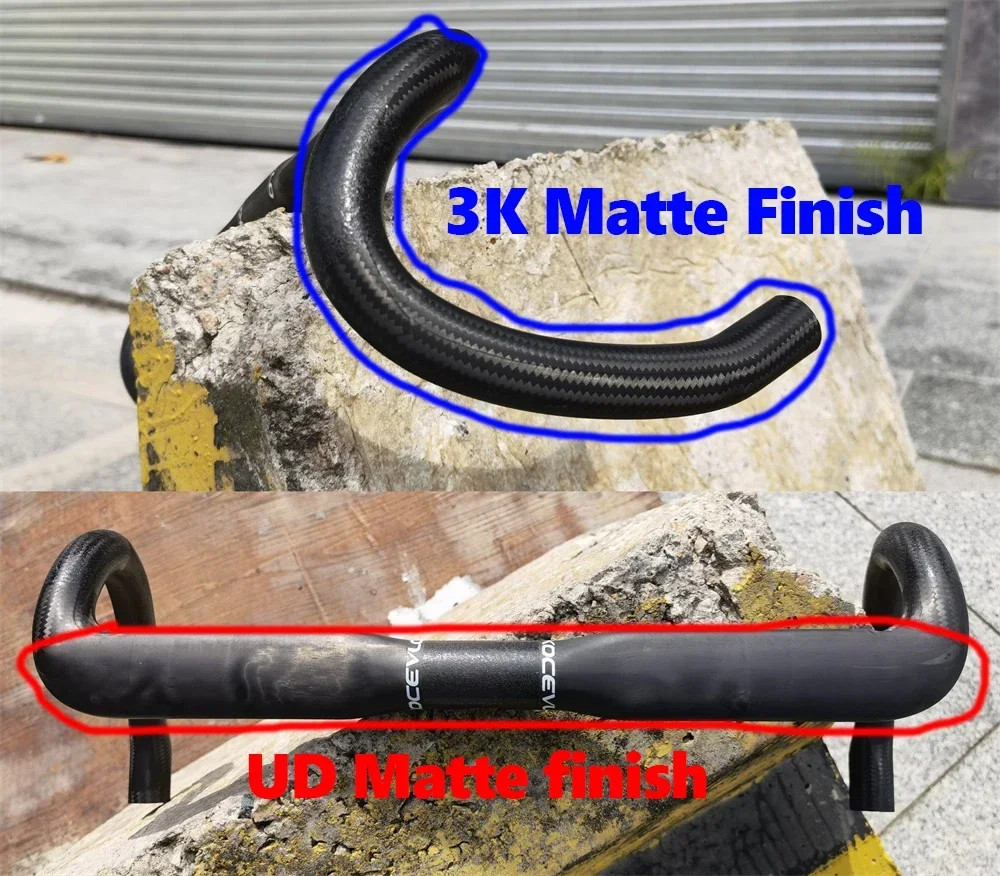 Gravel Road Bike Carbon Handlebar 31.8mm Bicycle Internal Cabling Bent Bar