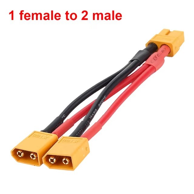 XT60 Parallel Connector Cable Extension Lipo Battery Y Splitter Adapter 10cm