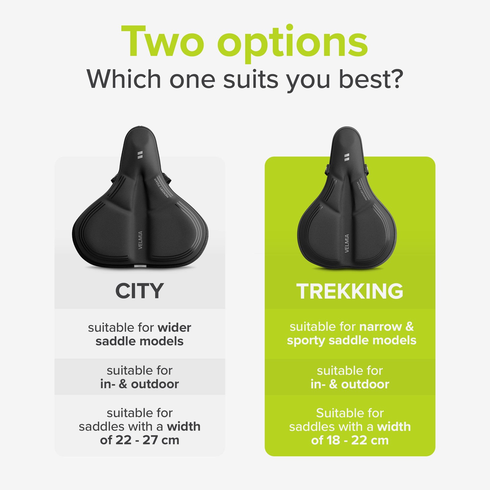 Bike Seat Cushion Made of Comfy Memory Foam I Bike seat Cover for Men & Women…