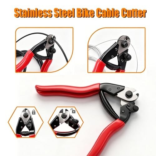 107PCS Stainless Steel Bike Cable Kit – Brake & Shift Cables, Cutters, Caps & O-