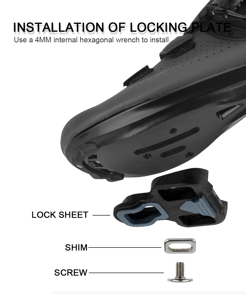 Road Racing Bicycle Footrest Cleat Pedal Carbon Fiber Footrest with Spd Clip