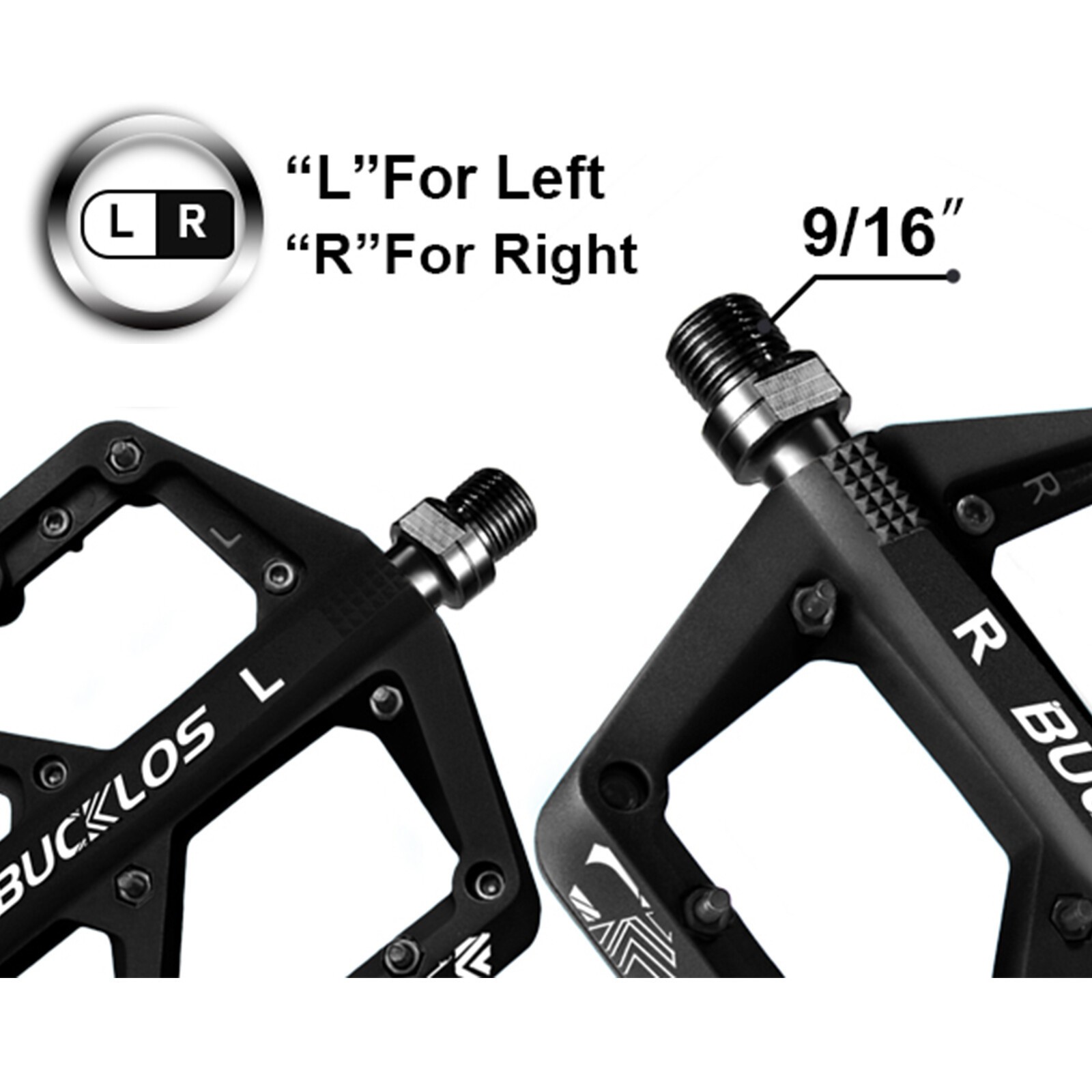 Mountain Road Bike Bicycle Bearing Pedals Widen Nylon Pedals 9/16″ For ROCKBROS