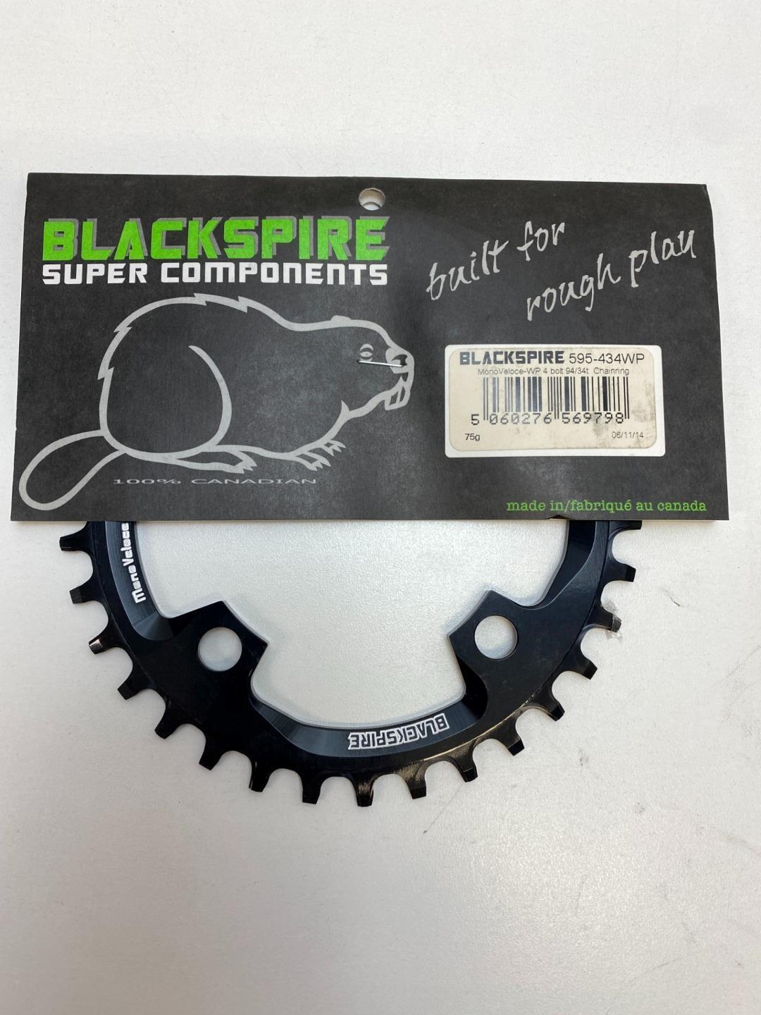 new Blackspire Chainring snaggletooth NWP 9sp 10sp 11sp 94/34 black #10