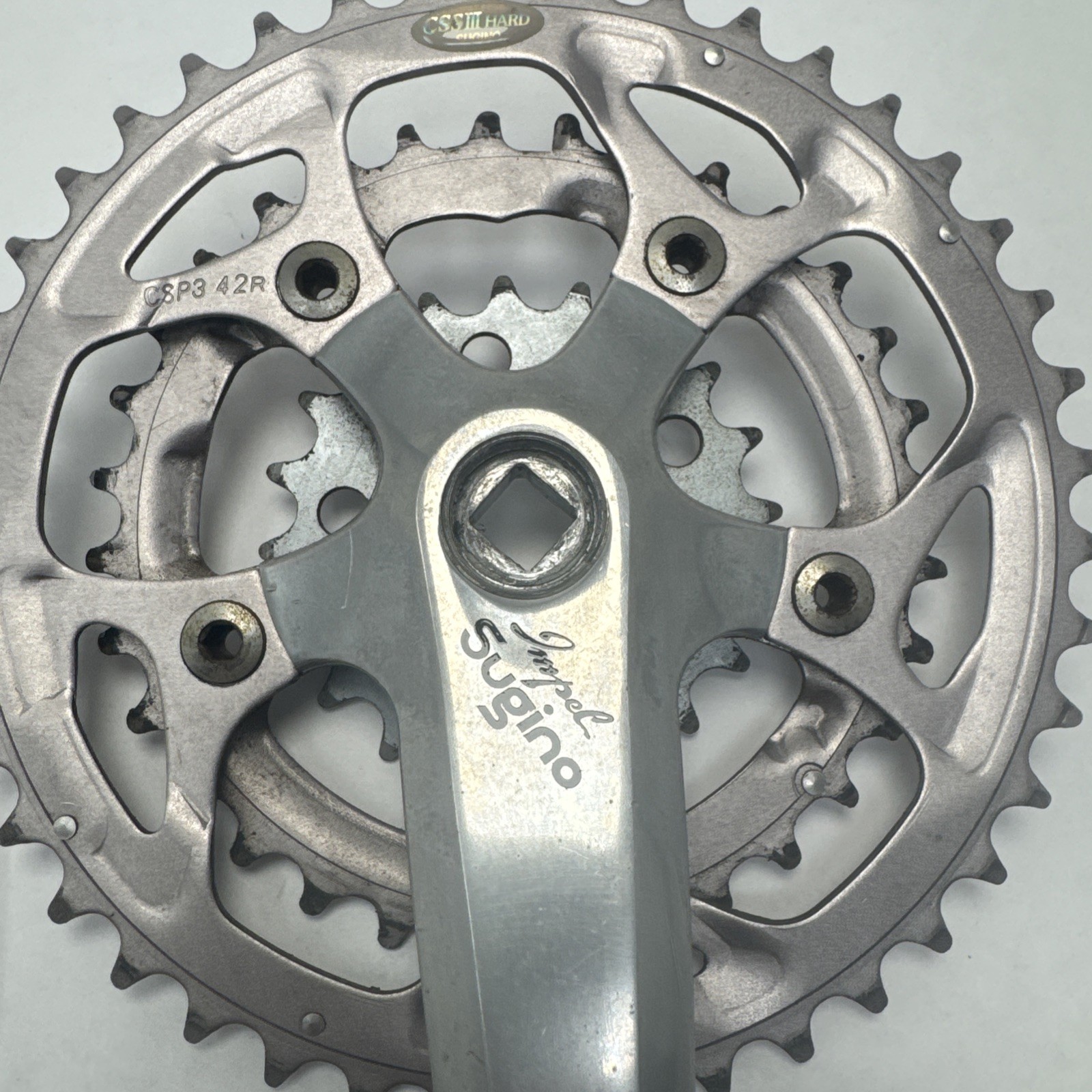 Vintage Sugino Impel Mountain Bike Triple Crankset 175mm 42/32/20 CSS III Hard