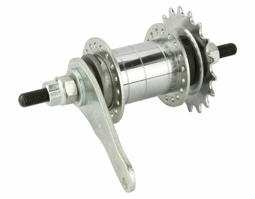 NEW! ABSOLUTE BICYCLE 36 SPOKE COASTER STEEL HUB 105G IN CHROME.