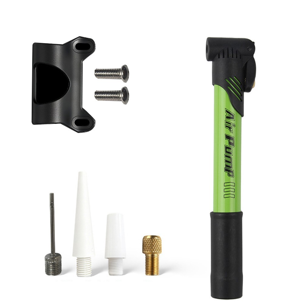 Compact Hand Bike Tire Pump Inflator for PV and For SV Valve with Bracket
