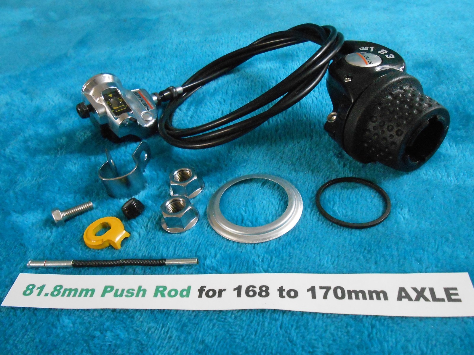 Shimano Nexus 3 Speed Right Twist Shifter Kit Bell Crank Hardware 81.8mm PushRod