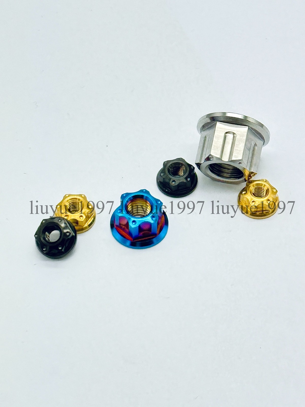 Titanium Nut M6 M8 M10 M12 M14 M16 M20 Ti Flange Nuts for Motorcycle Rear Axle