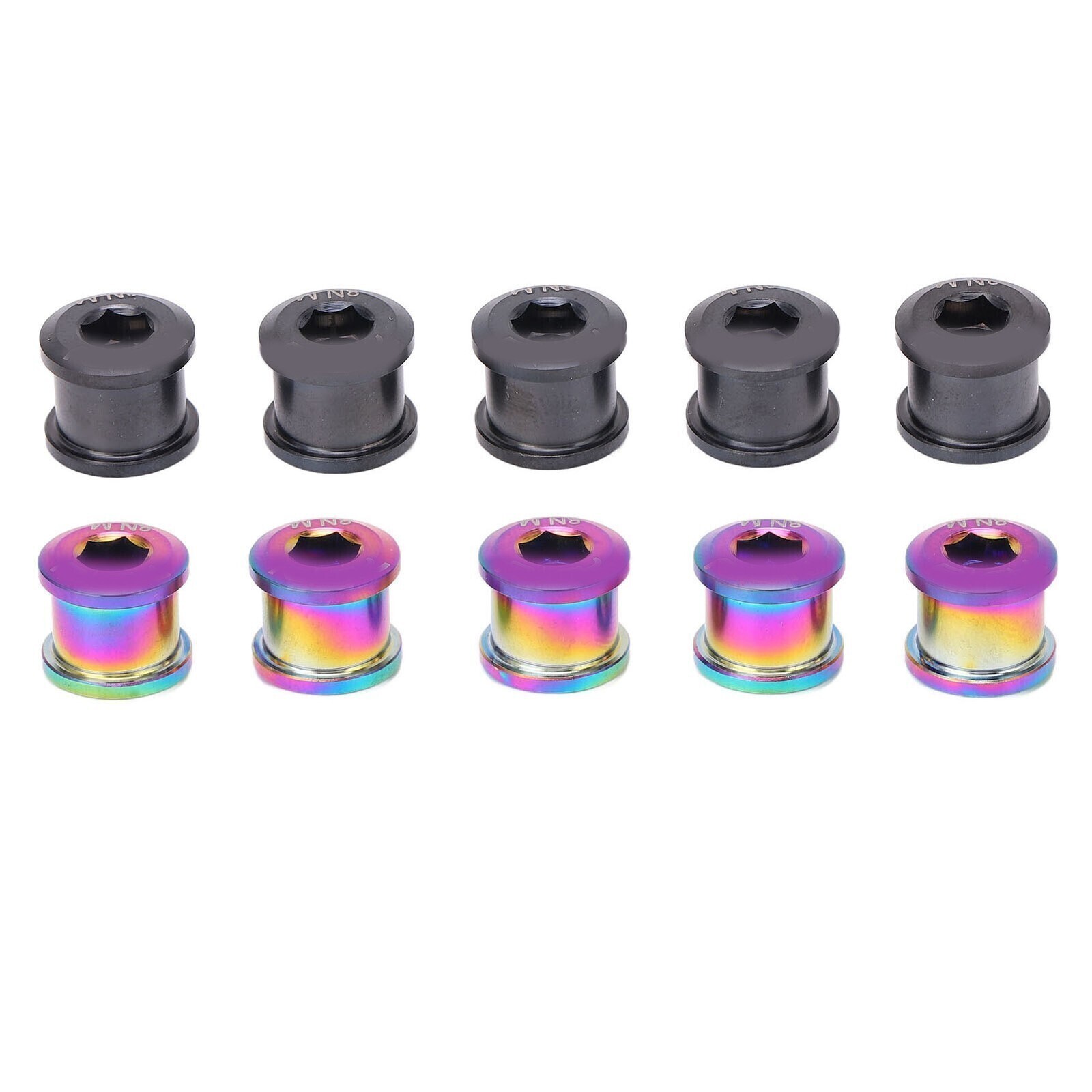 5Pcs 6.5mm Bike Single Chainring Screw Titanium Alloy Rust Protection Cycling