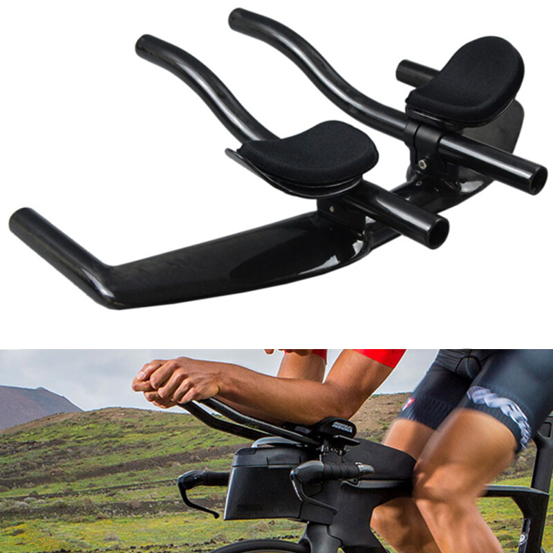 UD Carbon Fiber Road Bike Handlebars Time Trial Triathlon Rest Bar 31.8mm Gloss